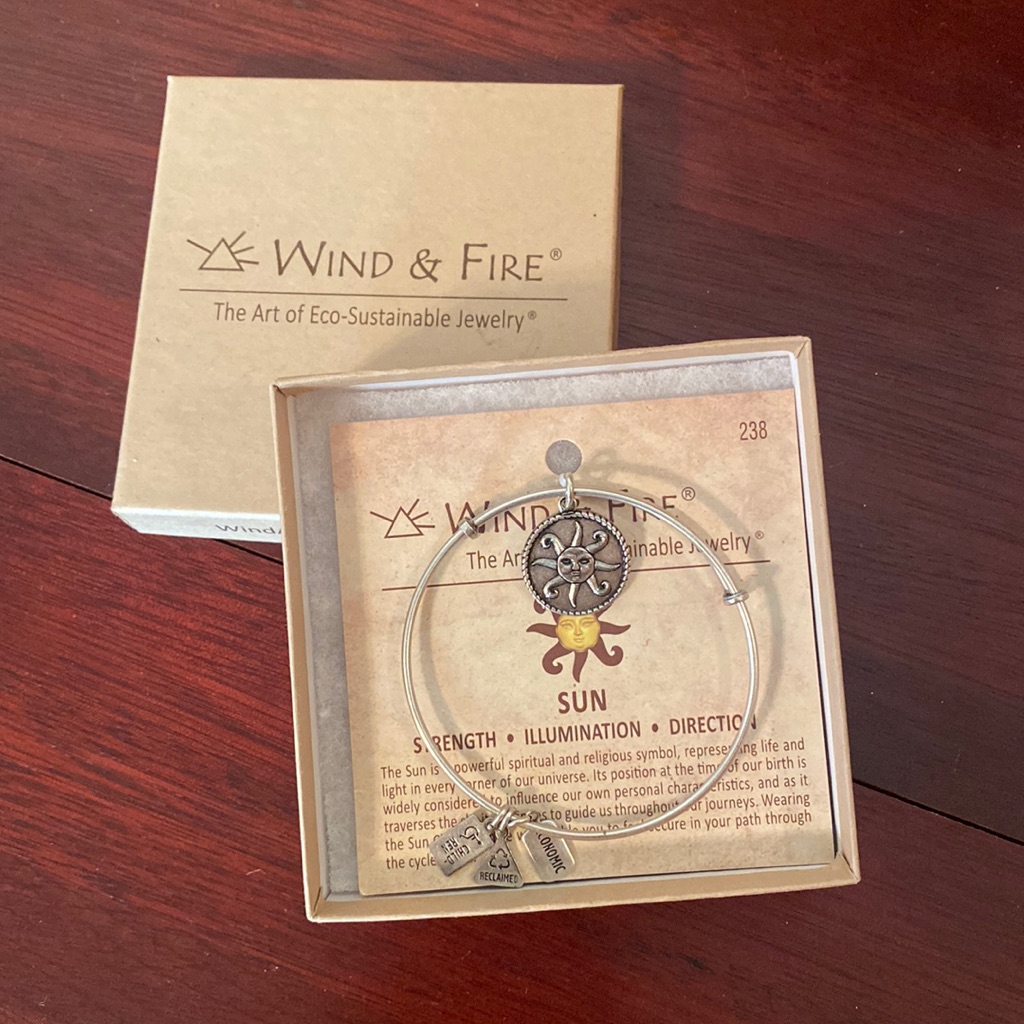 Wind  Fire Sun Bracelet With Box